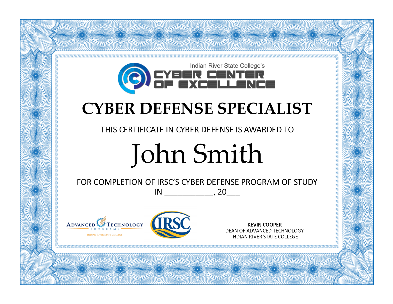 Cyber Security Certificate Template